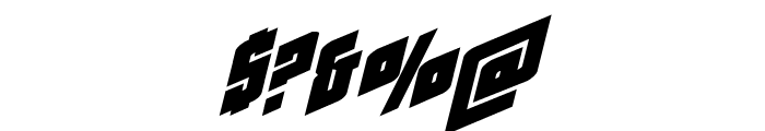Galaxy Force Expanded Italic Font OTHER CHARS