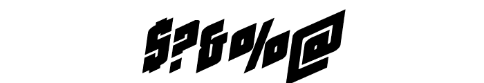 Galaxy Force Expanded Semi-Italic Font OTHER CHARS
