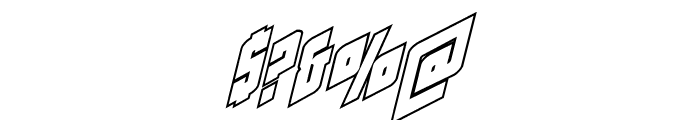 Galaxy Force Outline Italic Font OTHER CHARS