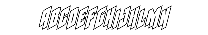 Galaxy Force Outline Italic Font LOWERCASE