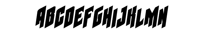 Galaxy Force Semi-Italic Font LOWERCASE