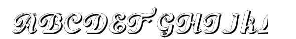 Gans Fulgor Shadow Font UPPERCASE