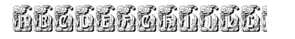 Gans Gotico Globo Decorative Shadow Font UPPERCASE