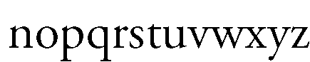 Garamond (APC) Regular Font LOWERCASE