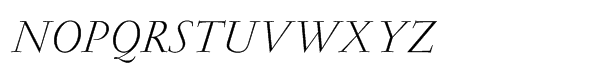 Garamond Light Italic (Ludlow) Font UPPERCASE