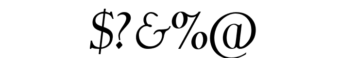Garava Italic Font OTHER CHARS