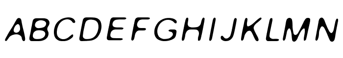 Gaussian-Blur-Italic Font UPPERCASE
