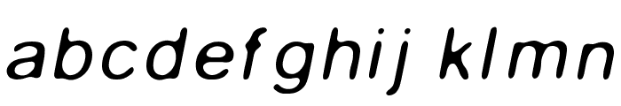 Gaussian-Blur-Italic Font LOWERCASE