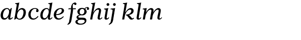 Gazette LTStd-Italic Font LOWERCASE