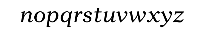 Gazette Std Italic Font LOWERCASE