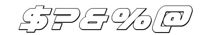 Gemina 3D Italic Font OTHER CHARS
