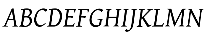 Gentium Italic Font UPPERCASE