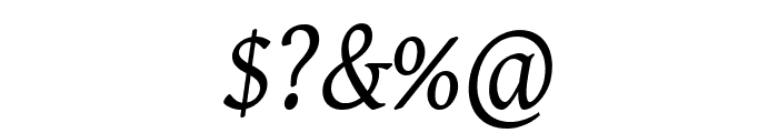 GentiumAlt Italic Font OTHER CHARS