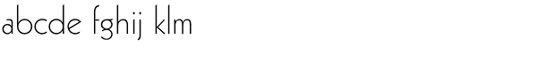 Geometric 231 Light Font LOWERCASE