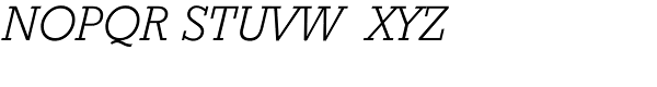 Geometric Slabserif 712 Light Italic Font UPPERCASE