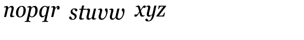 Georgia Pro Condensed Italic Font LOWERCASE