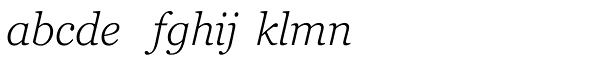 Georgia Pro Light Italic Font LOWERCASE