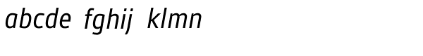 Gesta Semi Condensed Italic Font LOWERCASE