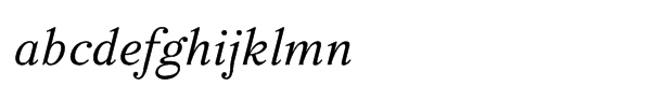 GHE Gohar Std Italic Font LOWERCASE