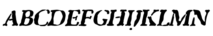 GhostTown BlackItalic Font UPPERCASE
