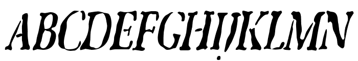 GhostTownCondensed Italic Font UPPERCASE