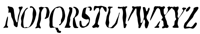 GhostTownCondensed Italic Font UPPERCASE