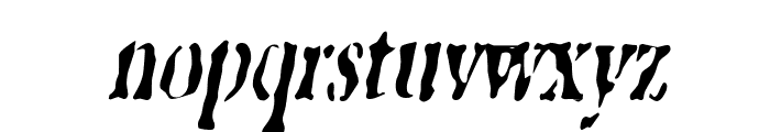 GhostTownCondensed Italic Font LOWERCASE