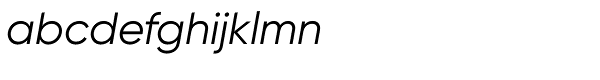 Gilroy Regular Italic Font LOWERCASE