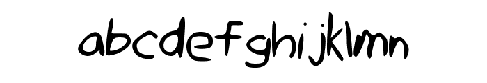 Gimp_Mousewriting Font LOWERCASE