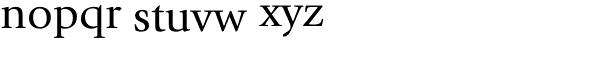 Giovanni Std-Book Font LOWERCASE