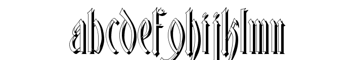 Glastonbury Shadow Font LOWERCASE