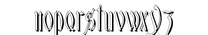 Glastonbury Shadow Font LOWERCASE