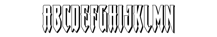 Gotharctica 3D Font LOWERCASE