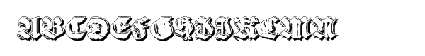 Gothic Handtooled Bastarda Shadow Font UPPERCASE