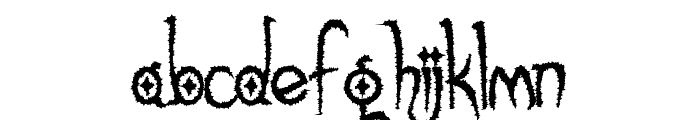 Gothic Hijinx Rough Font LOWERCASE