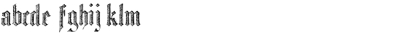 Gothic Trashed Font LOWERCASE