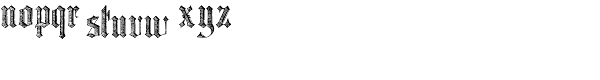 Gothic Trashed Font LOWERCASE