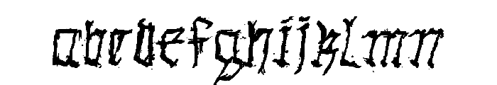 GothicHandDirty Bold Font LOWERCASE