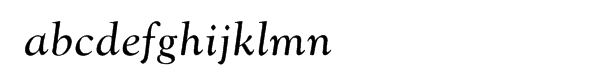 Goudy Catalogue Pro Italic Font LOWERCASE