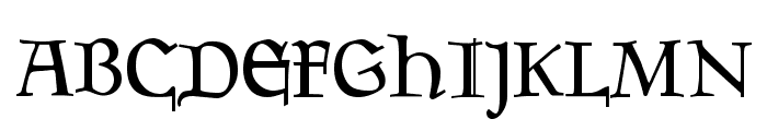 Goudy Mediaeval Regular Font UPPERCASE