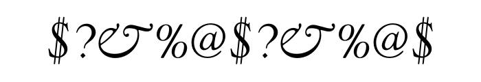 Goudy Swash Regular Italic OT Std Font OTHER CHARS