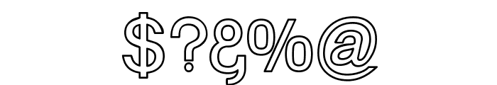 Goulong Bold Outline Font OTHER CHARS