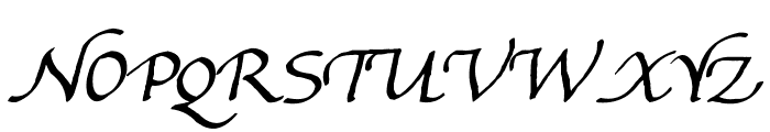 Gourdie Handwriting Font UPPERCASE