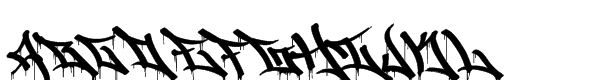 Graffiti Drips Regular Font UPPERCASE