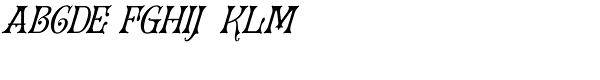 Granville Oblique Font LOWERCASE