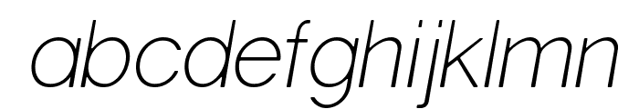 Gravity-Light Italic Font LOWERCASE