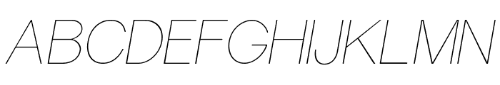 Gravity-UltraLight Italic Font UPPERCASE