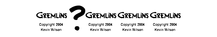 Gremlins Font OTHER CHARS