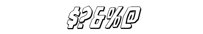Grim Ghost 3D Italic Font OTHER CHARS