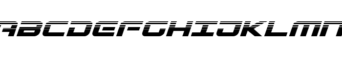 Gunship Halftone Italic Font UPPERCASE